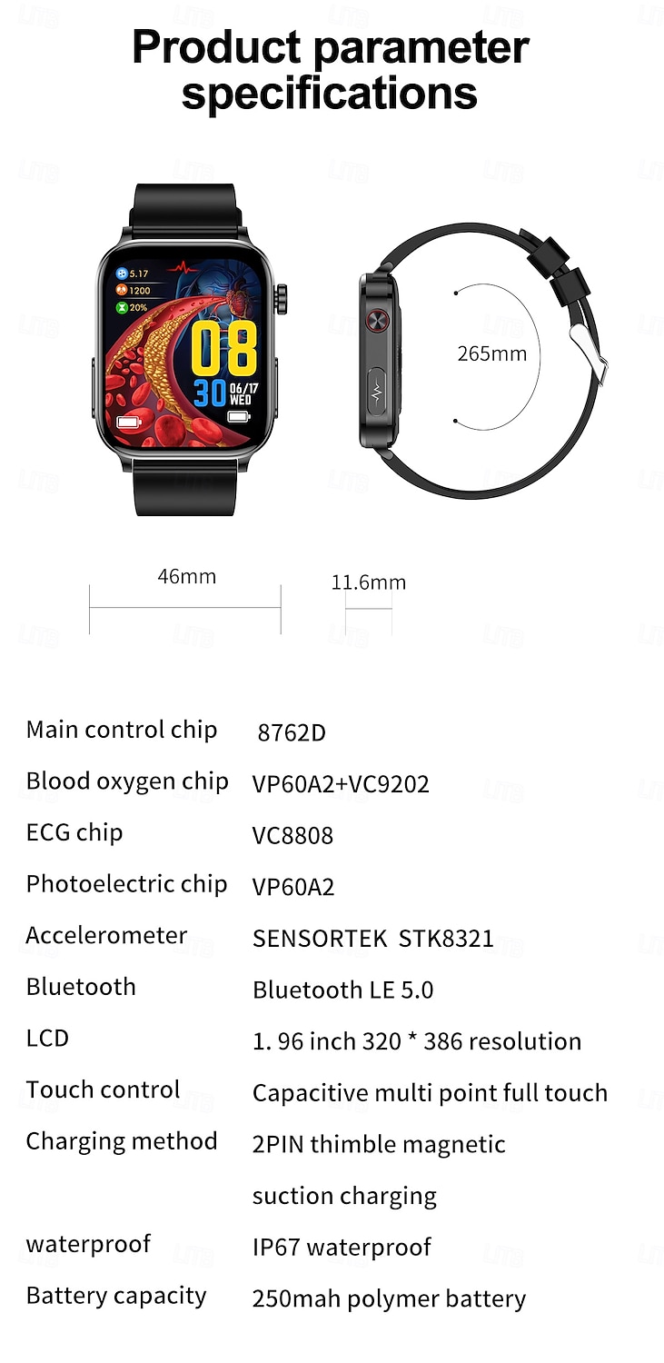 TK15 Умные Часы Reloj Здоровье Фитнес Трекер Умные Часы Водонепроницаемые HD Дисплей BT Звонки С Монитором Сна Умные Часы 2025 - $76.99 –P20