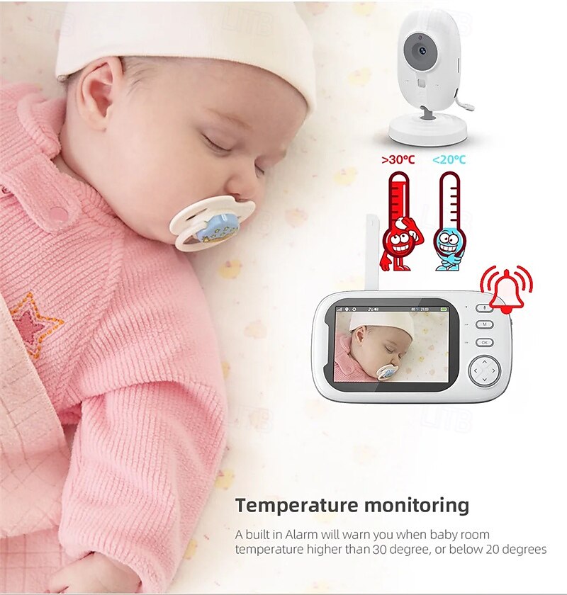 Baby Monitors 3.5HD Digital Device Child Safety Surveillance Camera Video Night Vision Music Detection Monitors 2025 - $79.99 –P4