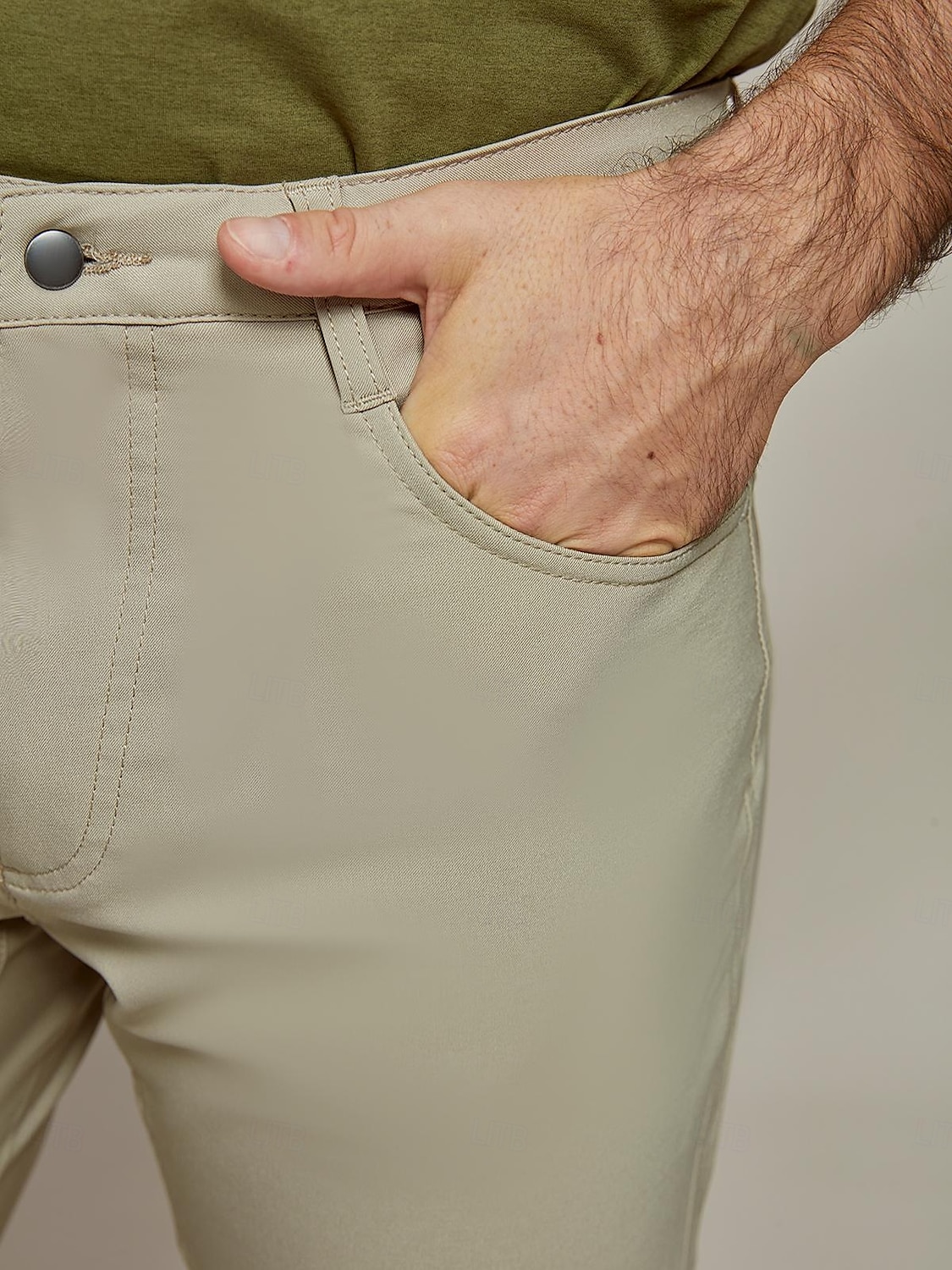 Herr Golfbyxor Khaki grön Underdelar Golfkläder Kläder Outfits Bär kläder 2025 - $7.59 –P11
