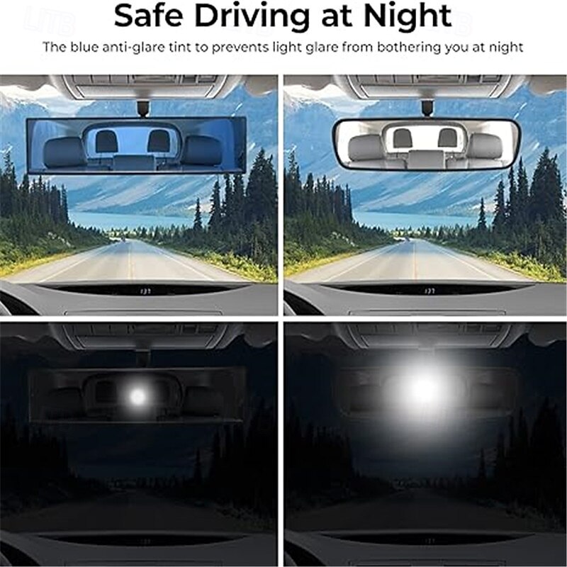 Car Interior Rearview Mirror Interior Rearview Mirror Large Field Mirror Concave Mirror Anti-glare Blue Mirror Interior Rearview Mirror 2025 - $17.99 –P3
