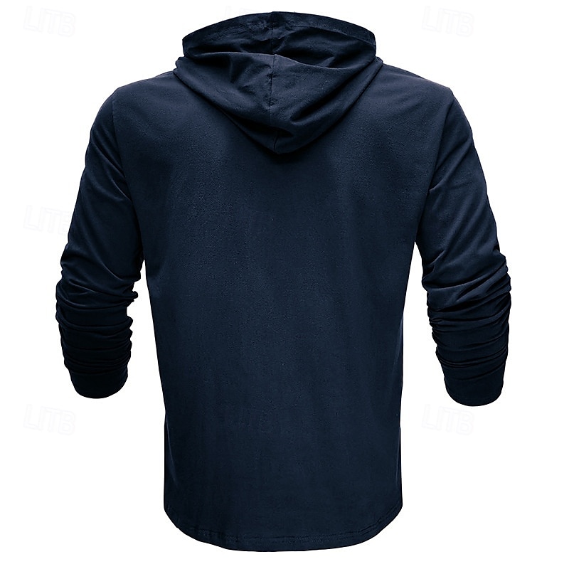 Hombre Sudadera Negro Blanco Verde Ejército Azul Real Caqui Con Capucha Plano Deporte Diario Festivos Algodón Ropa de calle Básico Casual Primavera & Otoño Ropa Sudaderas con capucha Sudaderas 2025 - $23.99 –P15