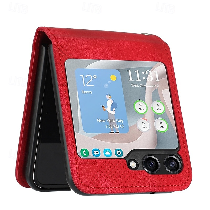 2025年 電話 ケース 用途 サムスンのギャラクシー Zフリップ6 Z Flip 5 Z Flip 4 Z Flip 3 フリップカバー 耐衝撃 幾何学模様 PC PUレザー コレクション – $17.99 –P18