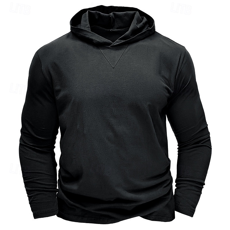 Hombre Sudadera Negro Blanco Verde Ejército Azul Real Caqui Con Capucha Plano Deporte Diario Festivos Algodón Ropa de calle Básico Casual Primavera & Otoño Ropa Sudaderas con capucha Sudaderas 2025 - $23.99 –P8
