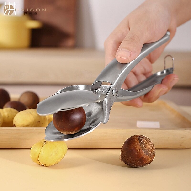 Abridor de cáscaras de castañas de acero inoxidable con hoja dentada: herramienta de pelado transversal fácil para asar  & hornear - apto para lavavajillas 2025 - $15.99 –P6