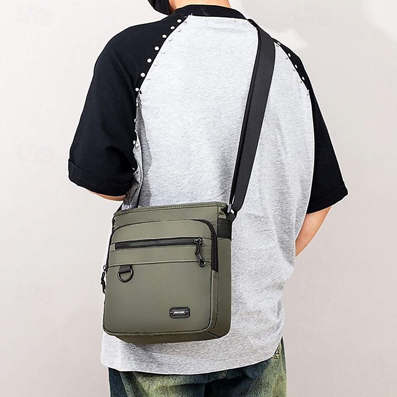 Pánská oxfordská látková crossbody messenger taška s několika kapsami na zip – lehká a voděodolná pro cestování a každodenní použití 2025 - $19.99 –P1