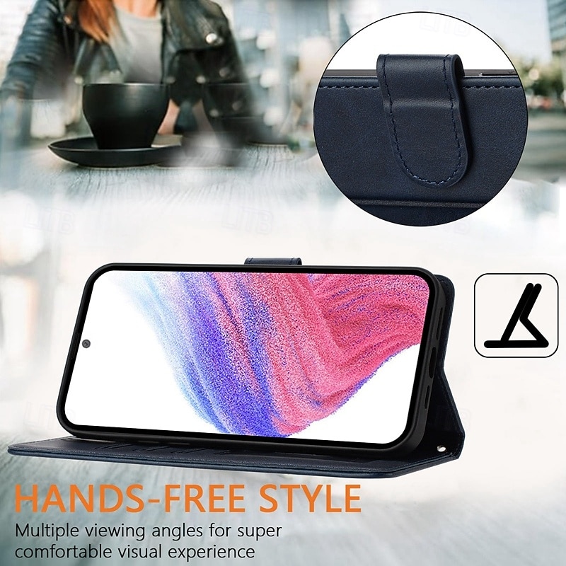 телефон Кейс для Назначение iPhone 17 Pro Max 17 Air i16 15 14 Pro Max Plus 13 12 11 Pro Max Mini Кейс на заднюю панель со стендом Магнитный с ремешком на запястье Ретро ТПУ Кожа PU 2025 - $8.99 –P4