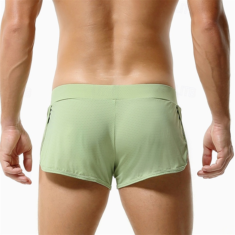 Herren 1 pc Unterwäsche Boxer Boxer-Shorts Nylon Atmungsaktiv Weich Komfortabel Glatt Mittlere Hüfthöhe Weiß Rosa 2025 - $12.99 –P14
