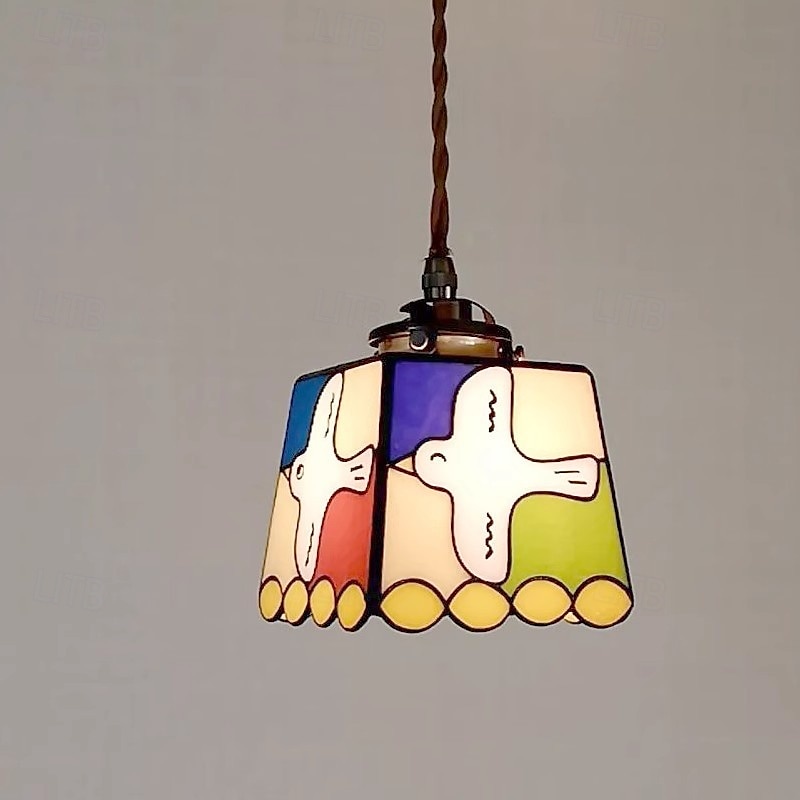 Lampe suspendue à LED blanc chaud 12,5 cm 1 lumière japonaise rétro colombe de la paix verre simplicité créative lumière d'ambiance décorative pour chambre à coucher salle à manger 110-240v de 2025 ? $143.99 –P4