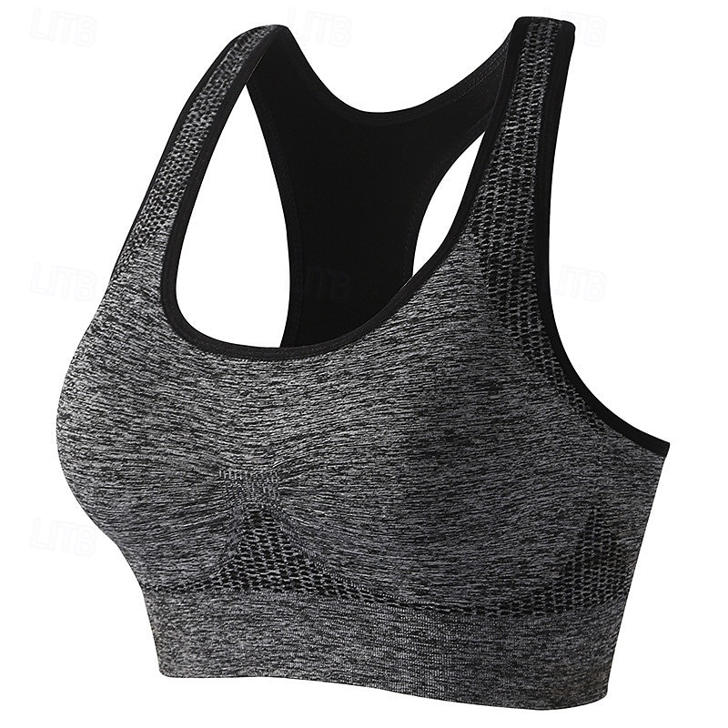 Mulheres Sustentação Leve Sutiã Esportivo Sutiã de corrida Costas Nadador Sem Aros Good Top Acolchoado Ginástica Esportes Relaxantes Corrida Respirável Leve Macio Azul Cinza Escuro Roxo Cor Sólida de 2025 por $12.99 –P12