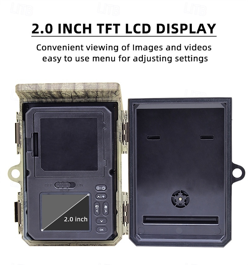 Solar Powered Night Vision Trail Camera 50MP 4K Hunting Cameras 0.3s Trigger Time Trail Camera for Wildlife Monitoring Hunting 2025 - $124.99 –P7