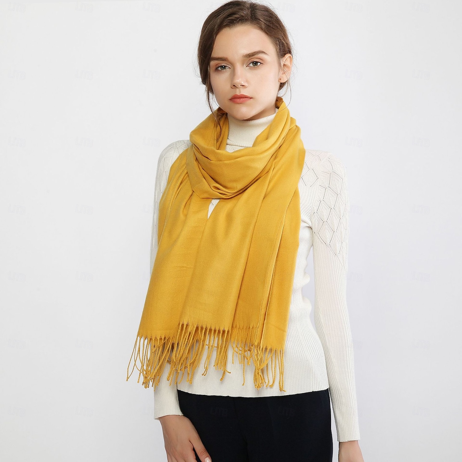 kvinners skjerf pashmina sjal og omslag til kveldskjole brudepike bryllup brude vinter varme lange store skjerf 2025 - $24.99 –P18