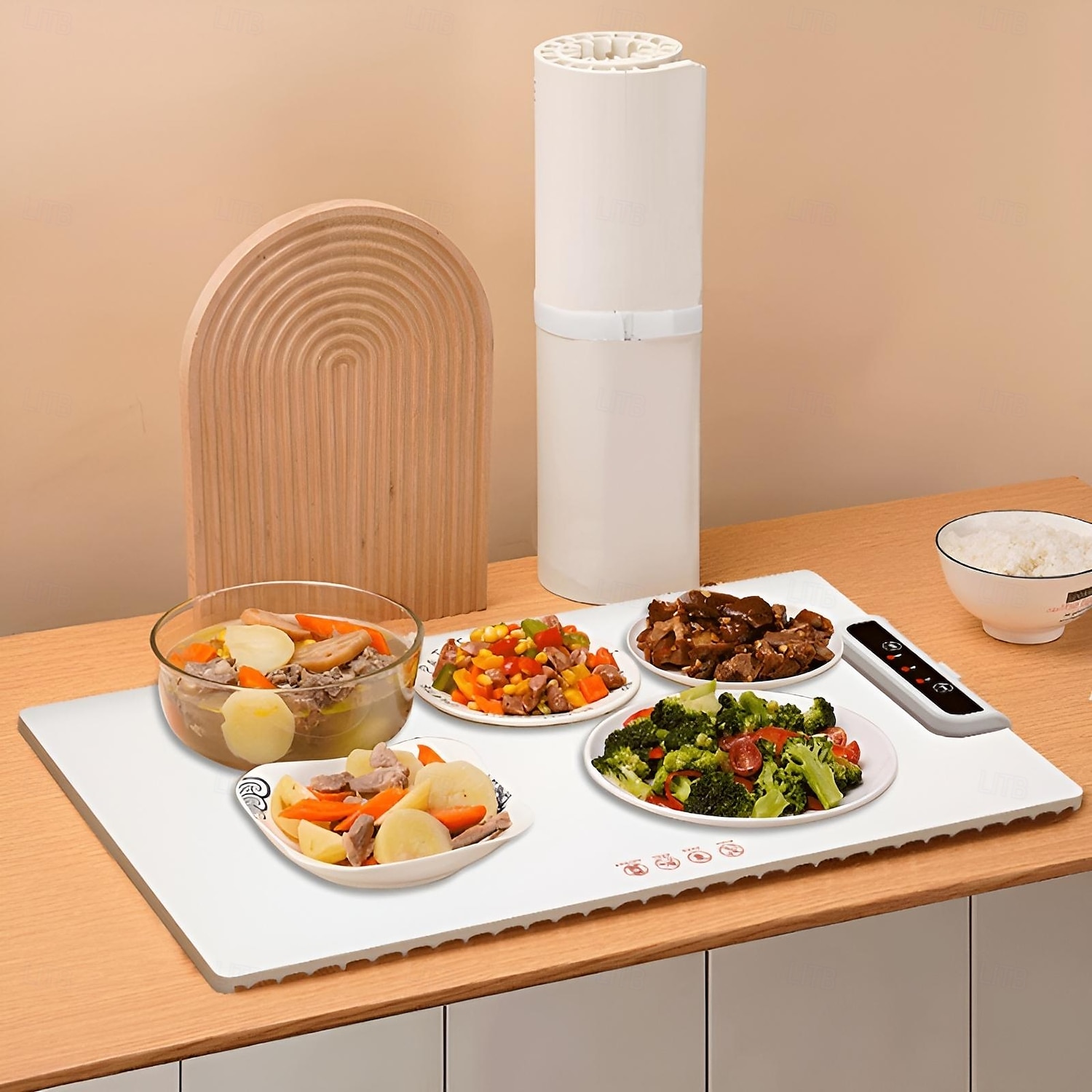 tappetino scaldavivande regolabile scaldavivande vassoio riscaldante elettrico in silicone per alimenti riscaldamento completo della superficie vassoio riscaldante in silicone nanomateriale del 2025 a $59.99 –P1