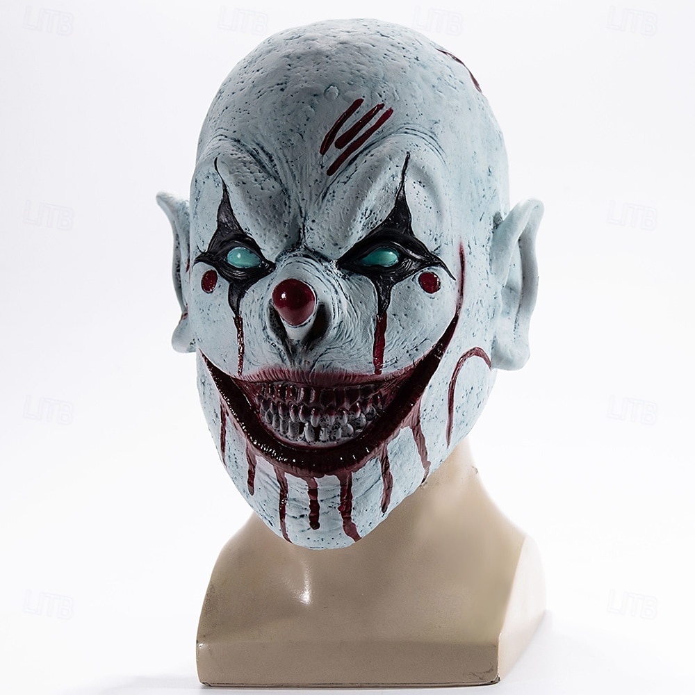 Killerclown Böser Clown Maske Haloween Figuren Erwachsene Herren Damen Grusel Gruseliges Kostüm Halloween Halloween Karneval Einfaches Karnevalskostüm 2025 - $29.99 –P4