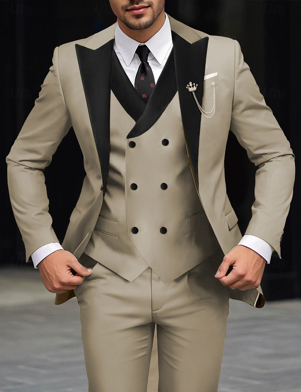 Men's Wedding Prom Party Suits Sage Light Grey Daily Party Solid Colored Tailored Fit 3 Piece Single Breasted One-button 2025 - $142.99 –P5