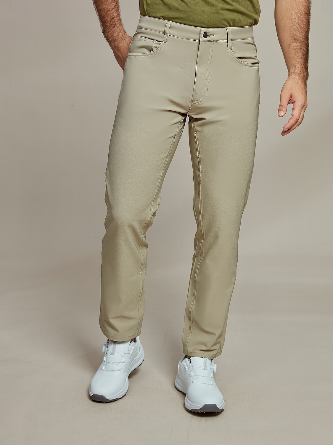 Herr Golfbyxor Khaki grön Underdelar Golfkläder Kläder Outfits Bär kläder 2025 - $7.59 –P3