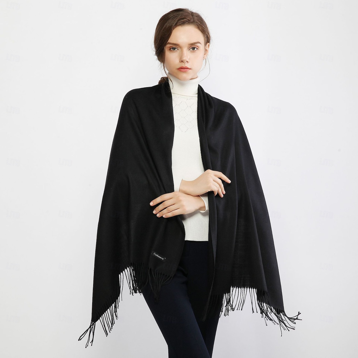 kvinners skjerf pashmina sjal og omslag til kveldskjole brudepike bryllup brude vinter varme lange store skjerf 2025 - $24.99 –P12