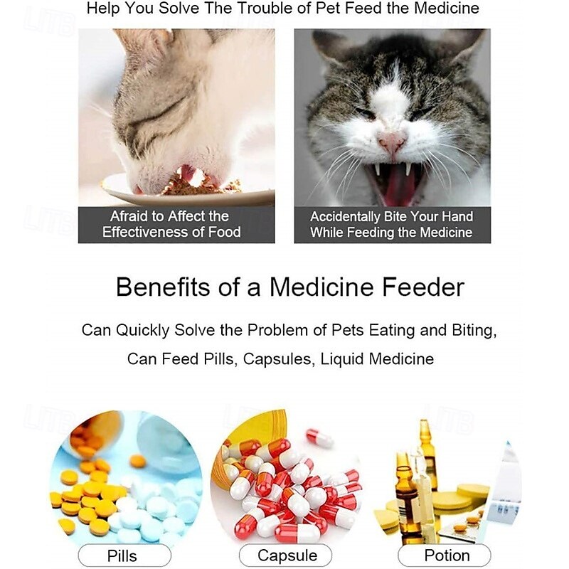 2025年 5 個 猫用錠剤シューター ペット用錠剤銃 犬用錠剤シューター 猫用錠剤 ソフトチップシリンジ ペット用医療給餌ディスペンサーツール 小動物用  コレクション – $15.49 –P6