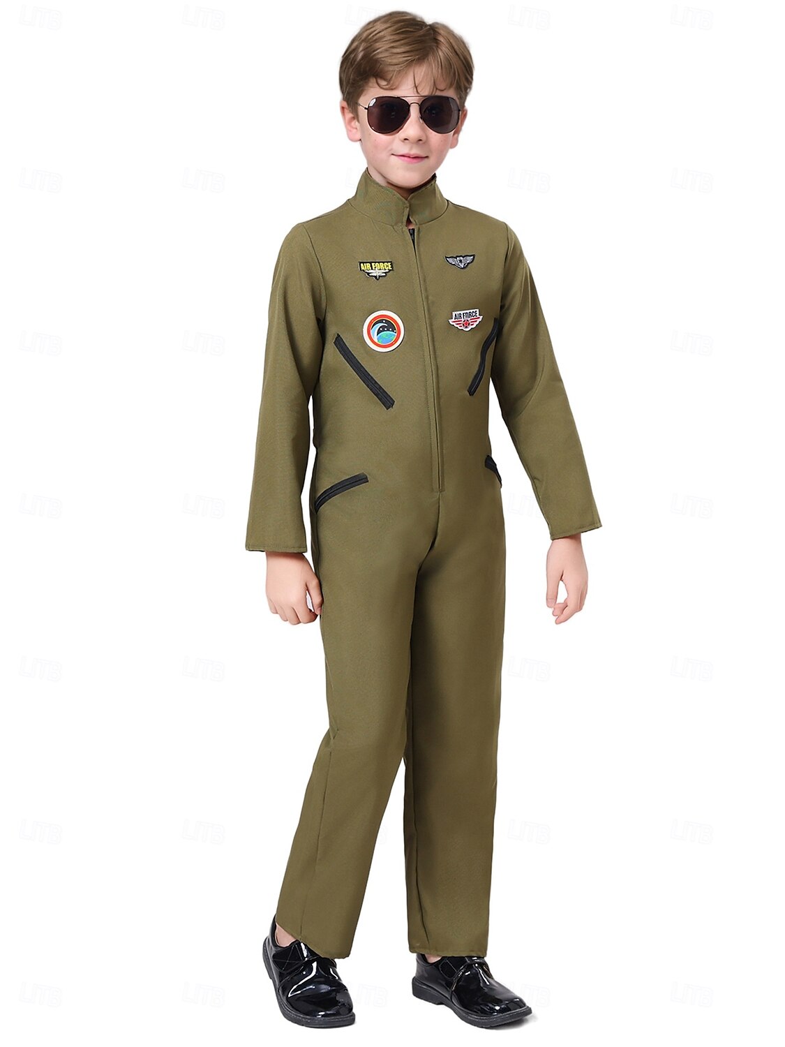 Pilot Faschingskostüme Kostüm Jumpsuit Kinder Jungen Cosplay Leistung Maskerade Einfaches Karnevalskostüm 2025 - $36.99 –P6