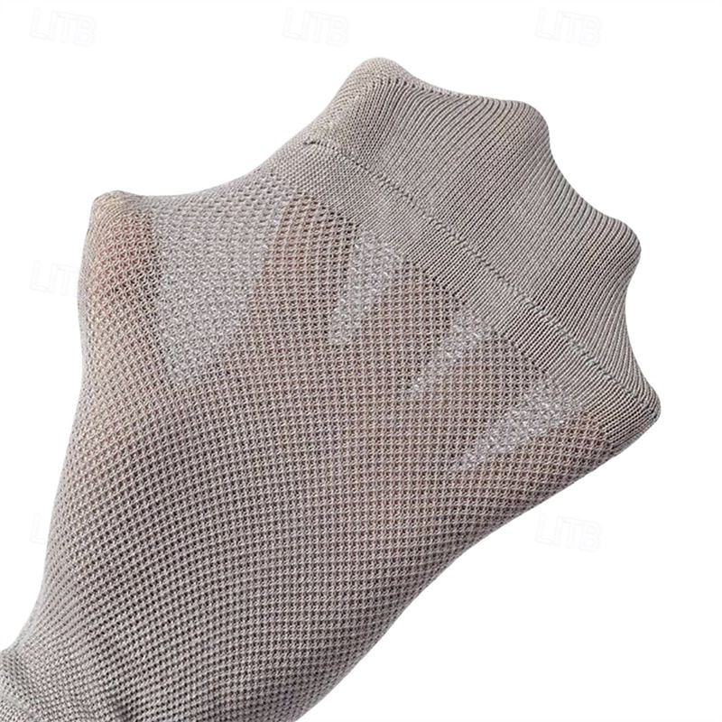 Herr 5 par Multipack Socka Löparstrumpor Vardagliga strumpor Svart Vit Färg Slät Sport & Utomhus Dagligen Semester Grundläggande Medium Vår Höst Mode Ledigt 2025 - $3.99 –P2