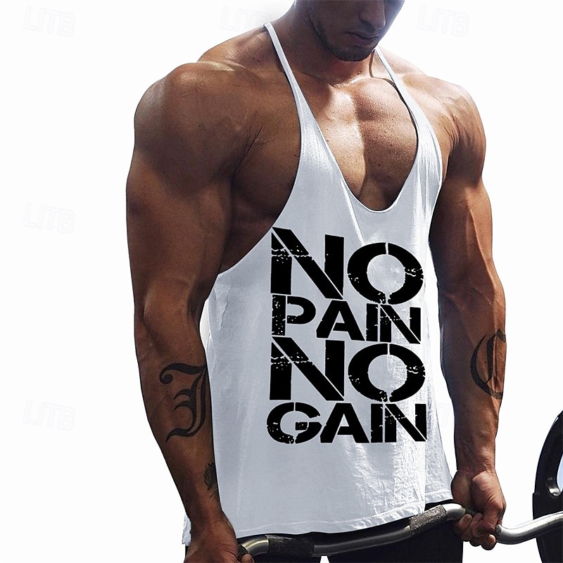 Men's Workout Tank Top Running Tank Top Gym Tank Top Sleeveless Vest / Gilet Casual Athleisure Breathable Quick Dry Soft Gym Workout Running Walking Sportswear Activewear Black White Yellow 2025 - $12.99 –P3