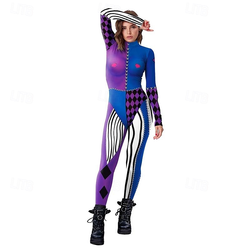 Harley Quinn Dzsókerkártya Bohóc Halloween Jelmez Öngyilkos csapat Joker: Folie à Deux Farsangi jelmez Szerepjáték Gyermek Felnőttek Női Álarcos mulatság Parti Egyszerű Halloween jelmezek Kiöltözik 2025 - $65.99 –P2