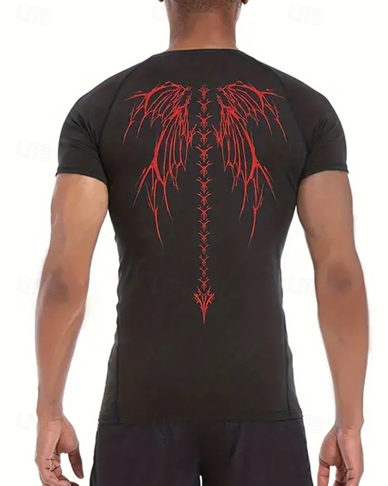 Per uomo Maglia a compressione Maglia atletica Maglietta da Palestra Maglietta Fitness Manica Corta Maglietta Casuale Athleisure Grafico Asciugatura Rapida Alta elasticità Compressione Traspirante del 2025 a $15.49 –P4