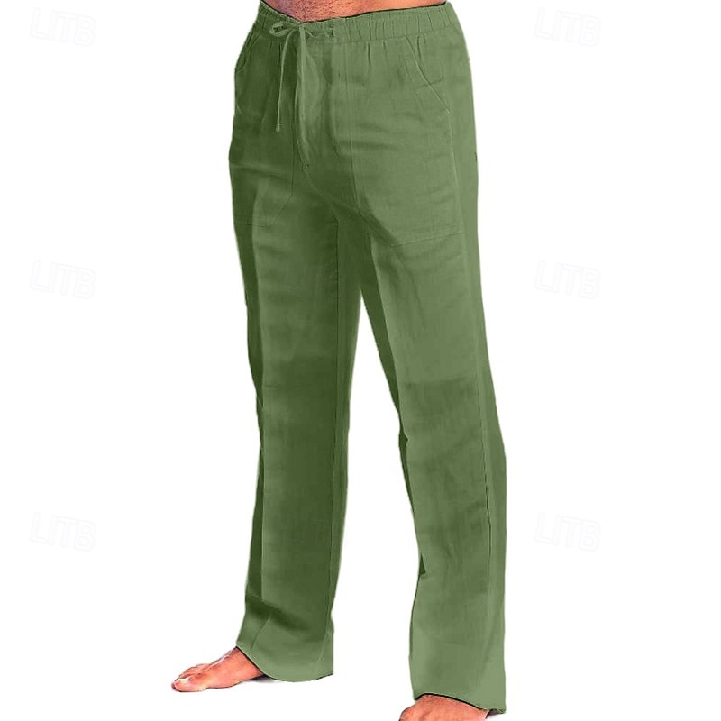 Per uomo Pantaloni Pantaloni Estivi Pantaloni da Spiaggia Coulisse Elastico in vita Semplice Comodità Traspirante Quotidiano All'aperto Abbigliamento casual alla moda Elegante Casual Nero Bianco del 2026 a $25.99 –P13