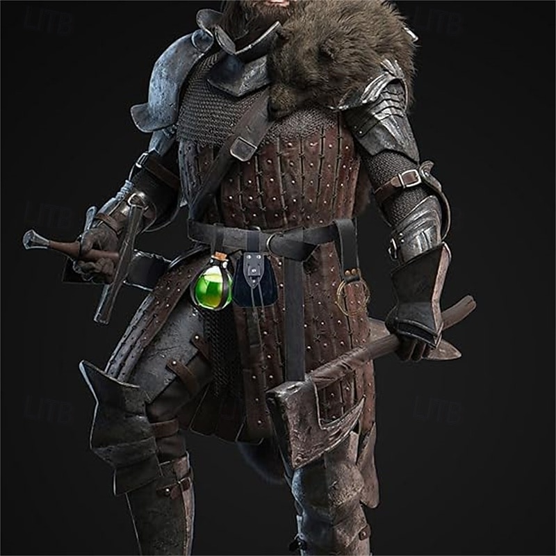 Punk & Gothic Mittelalterlich Steampunk Taillengürtel Wikinger Tempelritter Kostüm Herren Damen Unisex Keltisch Vikinger Halloween Karneval Maskerade Leistung Party LARP Erwachsene Korsett Tasche 2026 - $27.99 –P4