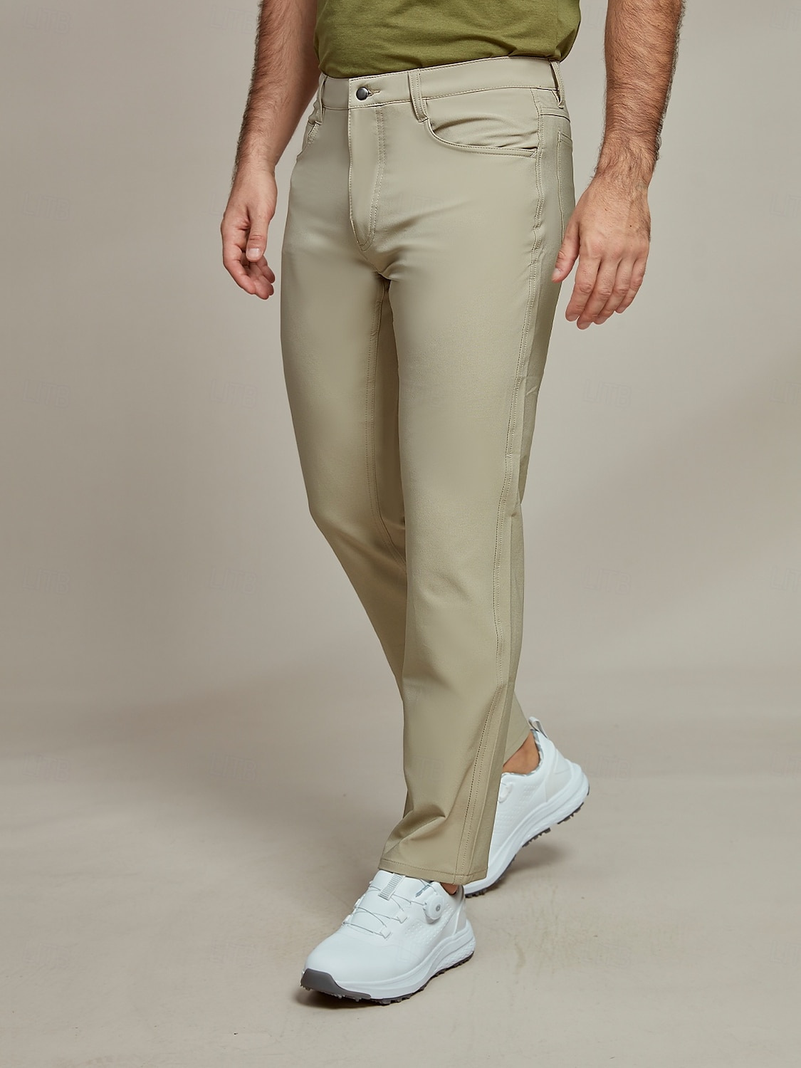 Herr Golfbyxor Khaki grön Underdelar Golfkläder Kläder Outfits Bär kläder 2025 - $7.59 –P6