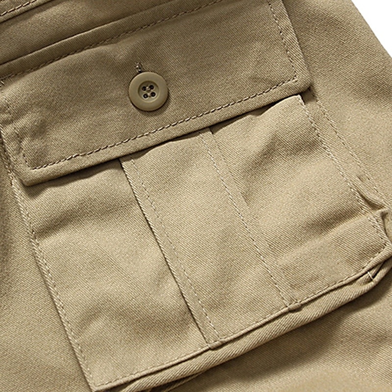 Herren Cargo Shorts Kurze Hosen Shorts Kurze Hosen Kurze Hose für Wanderer Multi Pocket Gerade geschnitten 6 Tasche Feste Farbe tragbar Kein Eisen Kurz Casual Täglich Chino Lose Armeegrün Schwarz 2025 - $28.99 –P1