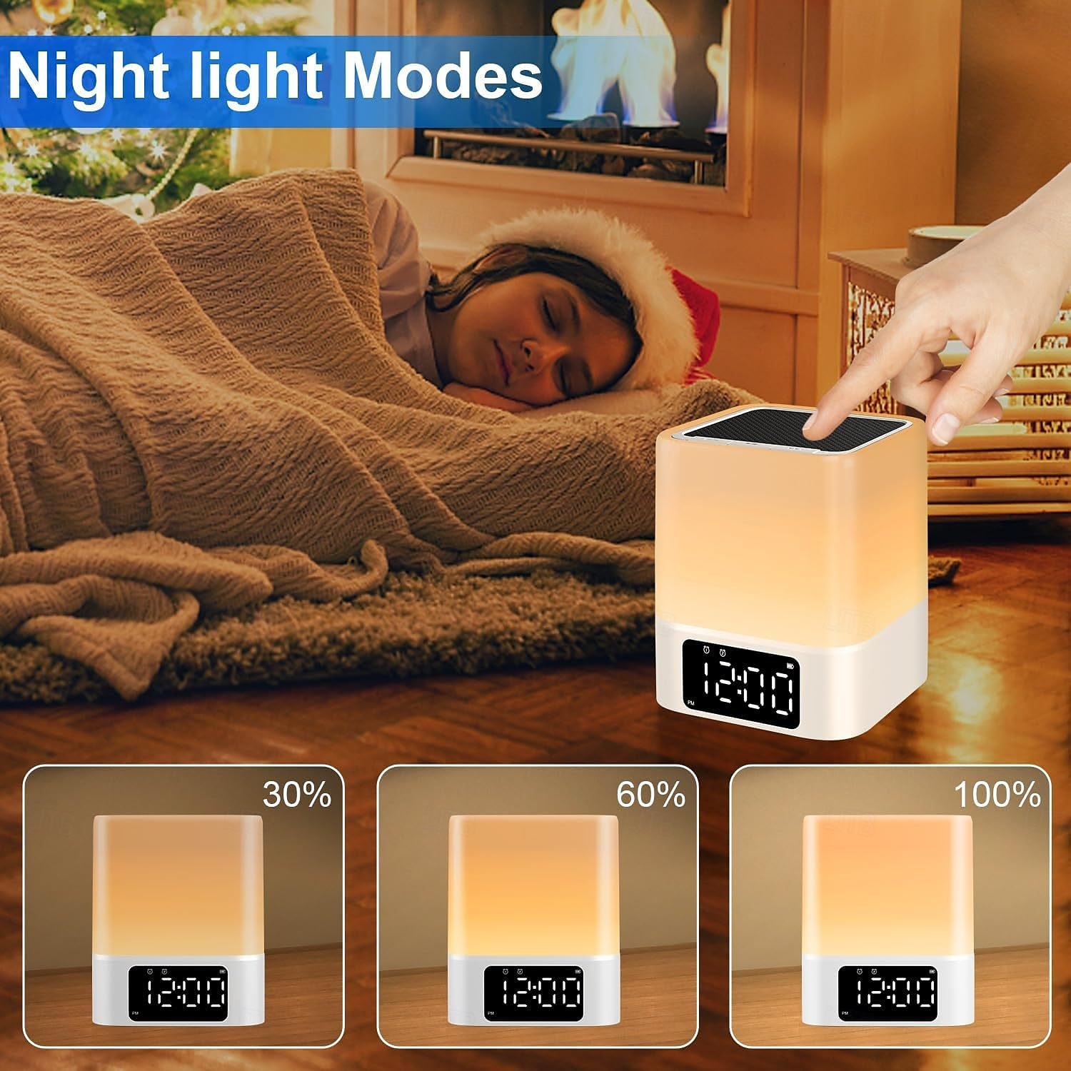 LED Smart Light Speaker with Alarm Clock, Wireless Bluetooth Multi-Color Bedside Lamp, 7-Color Changing, Timer Wake-Up Light, Perfect Christmas and Birthday Gift for Teenage Boys and Girls 2025 - $68.99 –P6