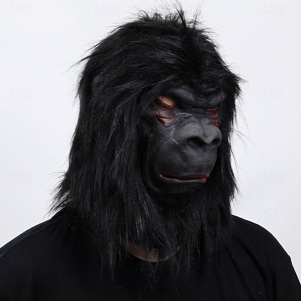 Королевство планеты обезьян King Kong Карнавальная маска Маски Полная голова Взрослые Муж. Жен. Страшный костюм Выступление Для вечеринок Хэллоуин Карнавал Легкий карнавальный костюм 2025 - $29.99 –P2