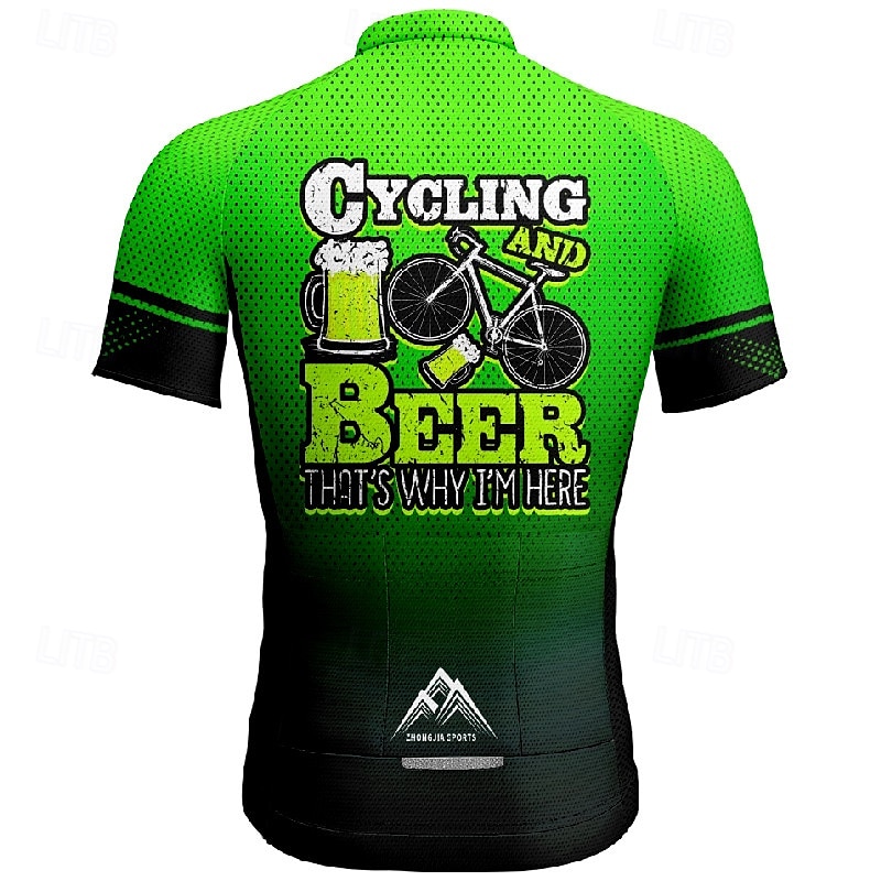 Pánské Cyklodres Krátký rukáv Kolo Tričko Dres se 3 zadními kapsami Horská cyklistika Prodyšné Rychleschnoucí Anatomický design Odvod Červená Modrá Fialová Spád Sportovní Oblečení 2025 - $30.99 –P10