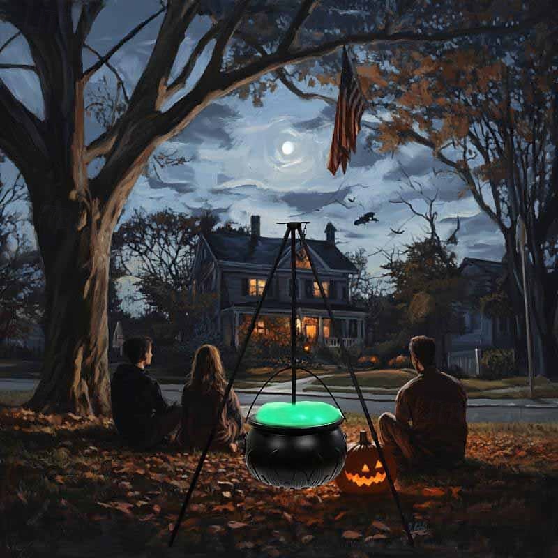 halloween dekorace čarodějnické světlo pro vnitřní a venkovní verandu na nádvoří, rekvizity pro atmosféru halloweenských festivalů 2025 - $33.99 –P9