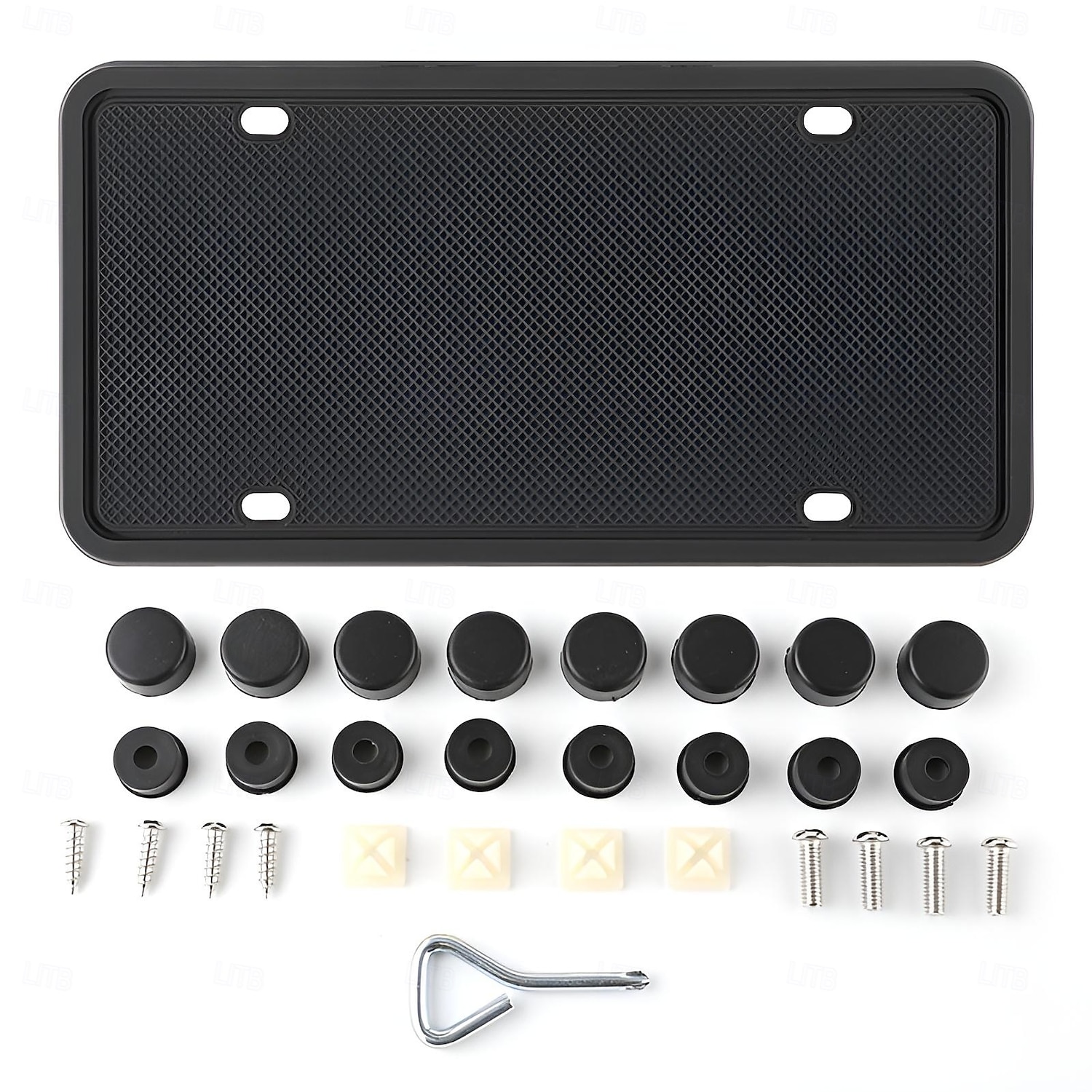 supporto per targa posteriore auto supporto per targa supporto per targhetta impermeabile copertura per etichetta targa in gomma standard USA del 2025 a $26.99 –P8