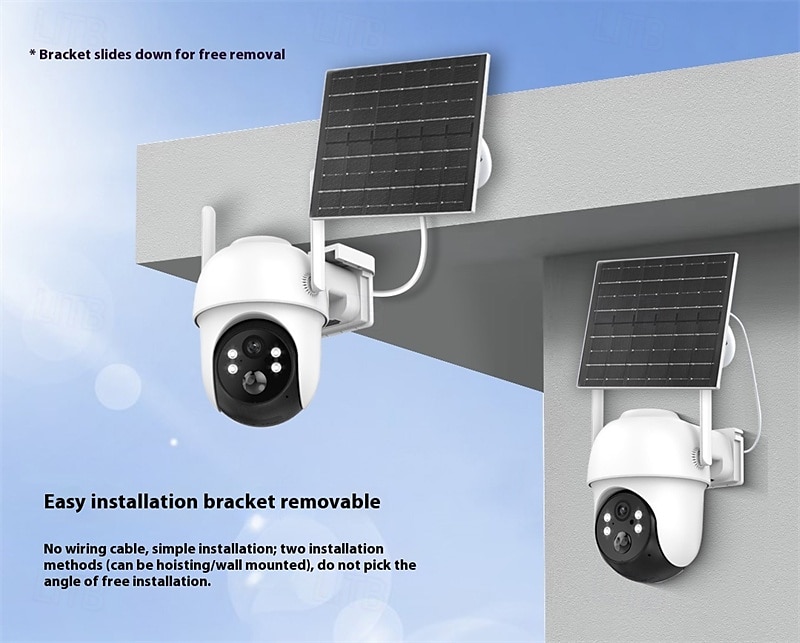 2025年 ソーラーバッテリー駆動カード対応ワイヤレス CCTV セキュリティカメラ 防水 PIR モーション検知 パンチルト  コレクション – $127.99 –P9