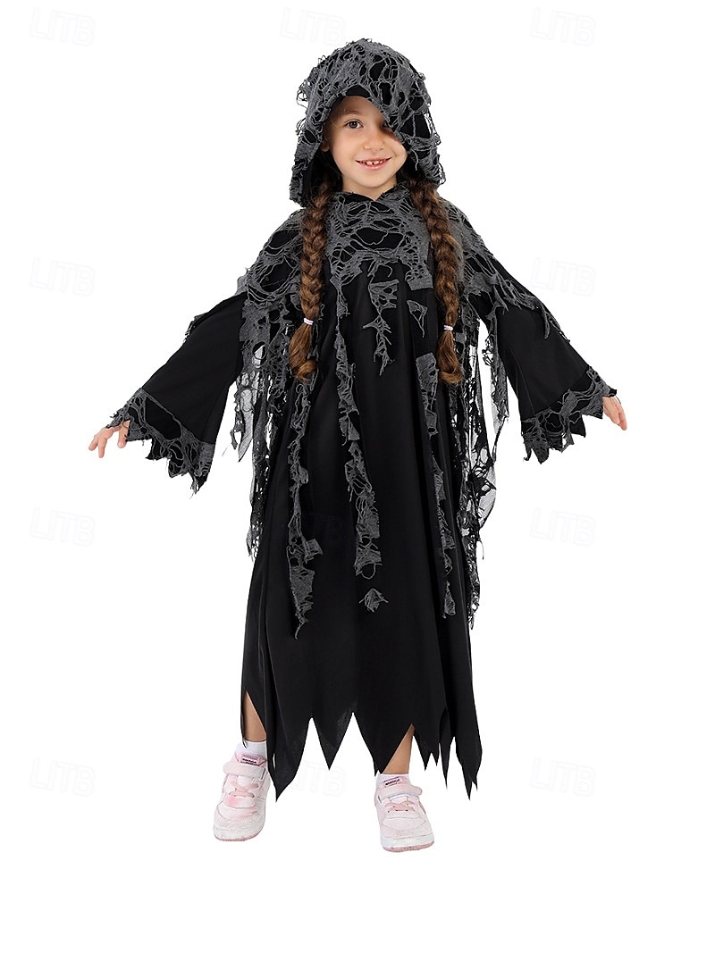Smrtka Cosplay kostým Dětské Chlapecké Dívčí Strašidelný kostým Večírek Karneval Plesová maškaráda Jednoduchý karnevalový kostým 2025 - $19.99 –P1