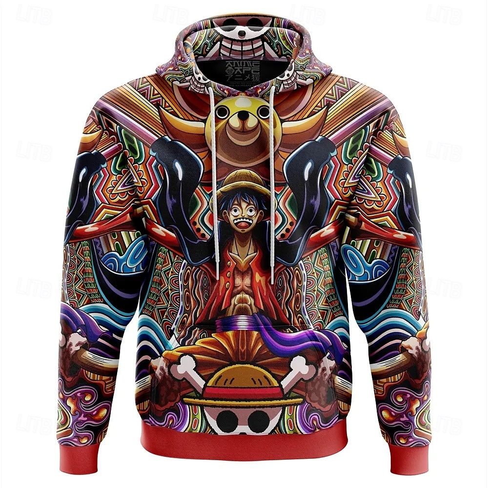 One Piece Monkey D.Rufy Ingranaggio di Rufy 5 Felpa con cappuccio Pullover Manga 3D Tasca frontale Grafica Per Da coppia Per uomo Per donna Per adulto Halloween Carnevale Mascherata Stampa 3D Feste del 2025 a $29.99 –P4