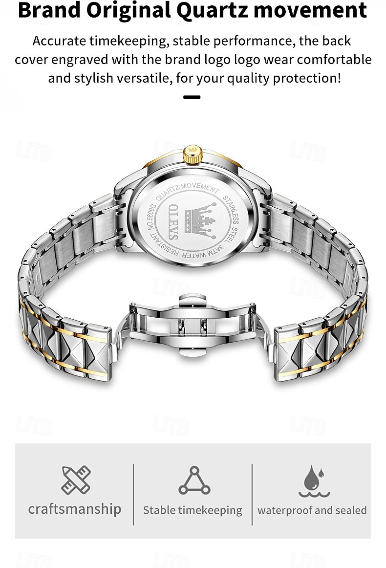 OLEVS Heren Quartz horloges Minimalistisch Modieus Zakelijk Polshorloge Lichtgevend Kalender Datum Week WATERDICHT Teräs Horloge 2025 - $31.99 –P6