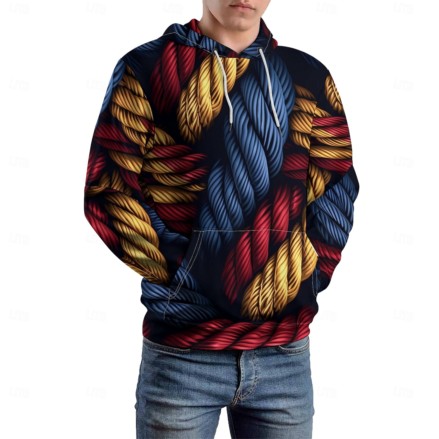 Hombre Graphic Sudadera Sudaderas Sudadera Manga Larga Sudadera con capucha Con Capucha Vacaciones Impresión 3D Vacaciones Deporte Noche Negro Estampado Invierno Primavera & Otoño Diseñador 2025 - $30.99 –P4