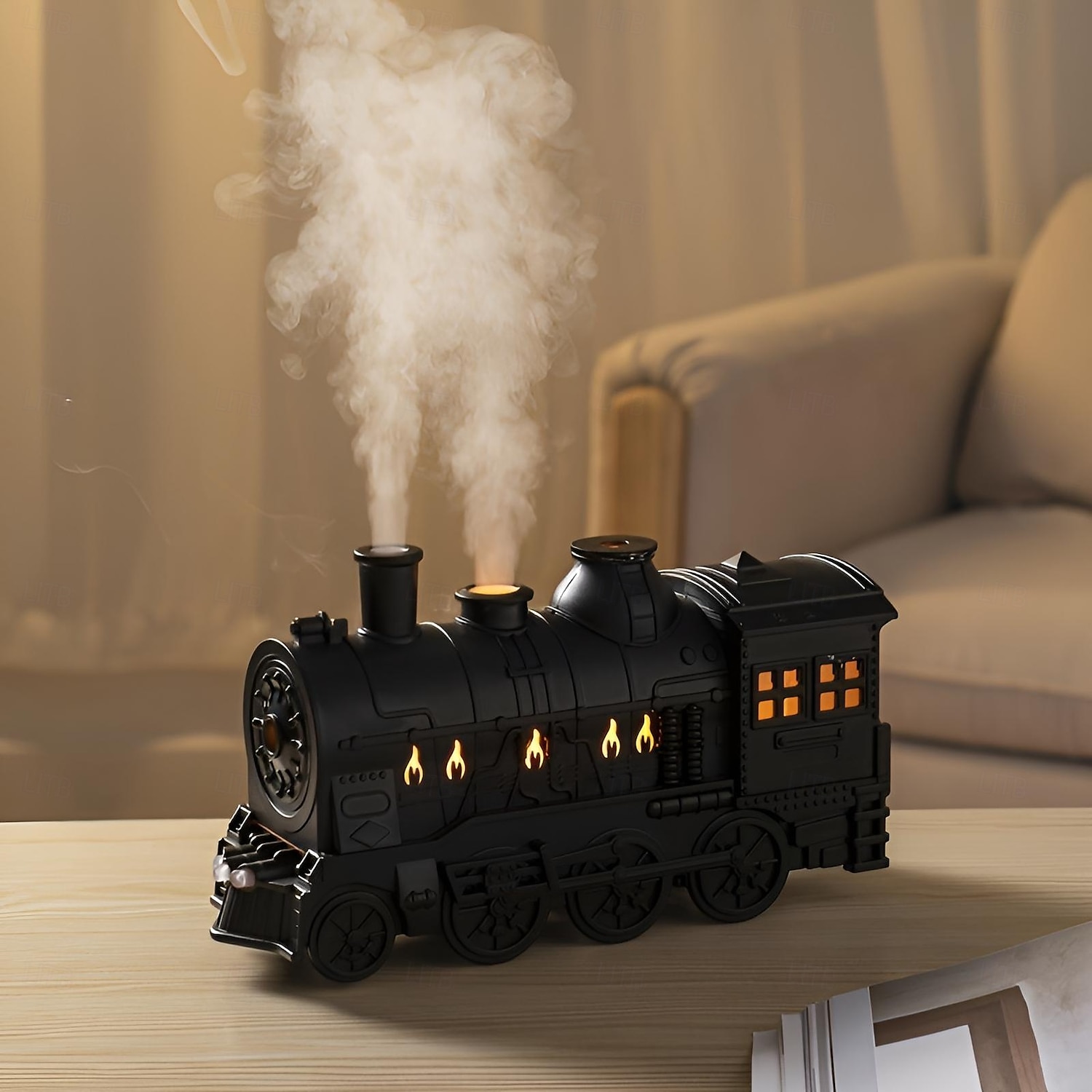 humidificateur en forme de train avec veilleuse et diffuseur télécommandé à brume fraîche de 2025 ? $63.99 –P2