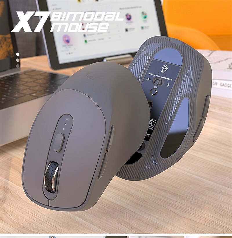 x7 oplaadbare draadloze Bluetooth-muismuizen met batterij-indicator 5 verstelbare dpi voor Windows Android Mac 2025 - $26.99 -P13