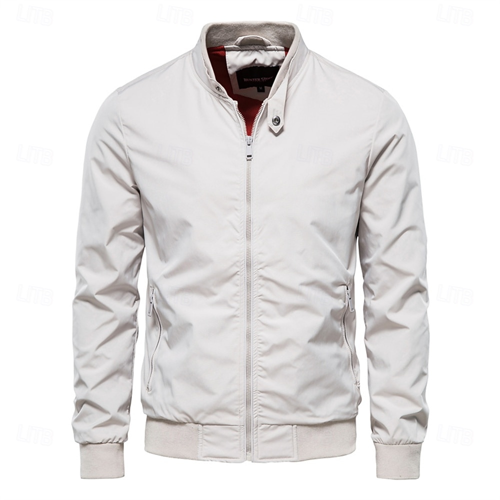 Homens jaqueta leve Jaqueta Corta-Vento Jaqueta Esportiva Casual / Diário Primavera & Outono Casual Padrão Preto Verde Azul Escuro Bege Casaco de 2026 por $57.99 –P7