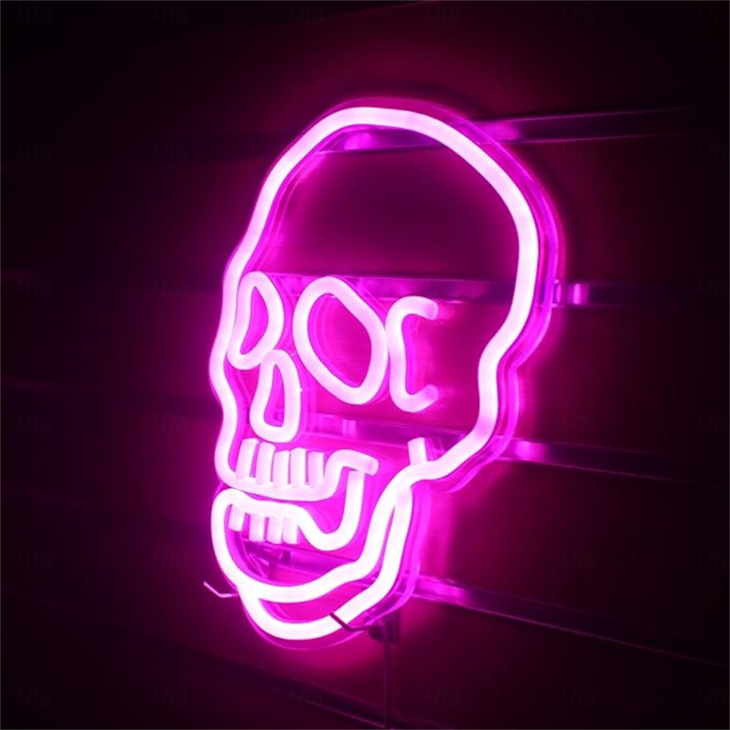 halloween neonskylt rosa led skylt skelett skalle neonljus spöke led neonskylt usb-driven switch lysa upp neonskyltar för väggdekoration sovrum halloween födelsedagsfest leverans 2025 - $42.99 –P2