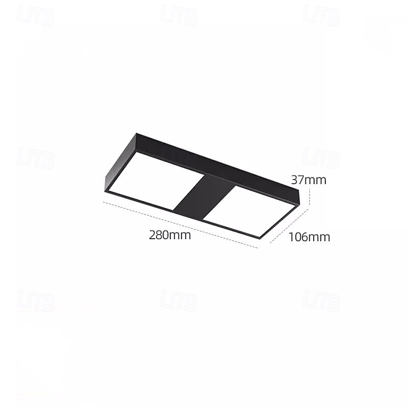 LED Ceiling Lights Stepless Dimming 28/36.5cm 2-Light Contemporary Modern Flush Mount Ceiling Light Aluminum 20W Square Flat Modern Ceiling Lamp for Bedroom Kitchen Laundry 110-240V ONLY DIMMABLE WITH REMOTE CONTROL 2025 - $79.99 –P10
