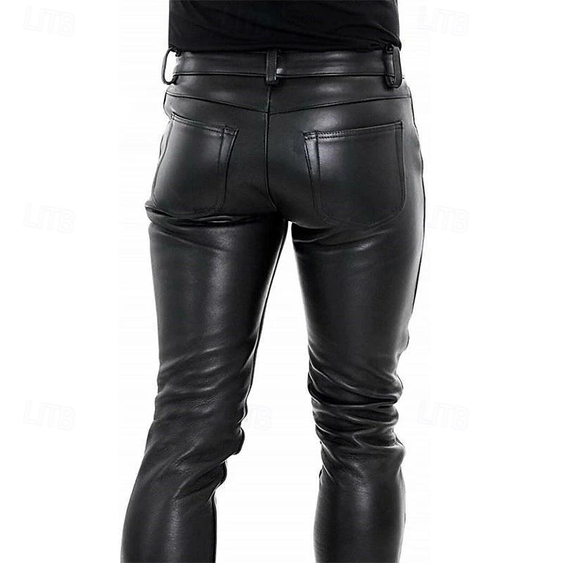 Men's Trousers Casual Pants Lederhosen Buttons Pocket Plain Comfort Daily Vacation Fashion Casual Black Micro-elastic 2025 - $42.99 –P5