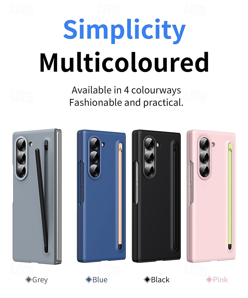 Phone Case For Samsung Galaxy Z Fold 7 Z Fold 6 Z Fold 5 Z Fold 4 Z Fold 3 Back Cover with Screen Protector with S Pen Shockproof Armor PC 2025 - $29.99 –P2