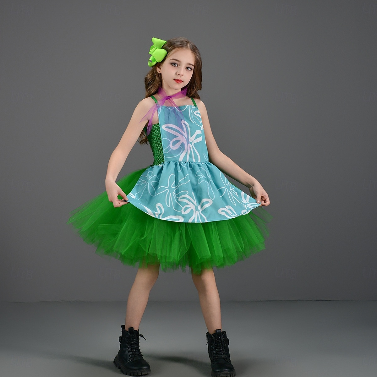 Inside Out 2 Principessa Disgusto GIOIA Abiti Costume Tutu Cosplay Cosplay di film for Ragazze Bambini Giornata universale dell'infanzia Mascherata Festa / Sera del 2025 a $31.99 –P2