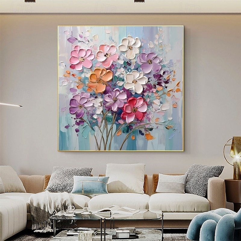 dipinto a mano astratto fiore dipinto a olio fatto a mano astratto albero in fiore dipinto a olio albero colorato in fiore su tela pianta fatta a mano dipinto floreale opera d'arte pittura paesaggio del 2025 a $108.99 –P6