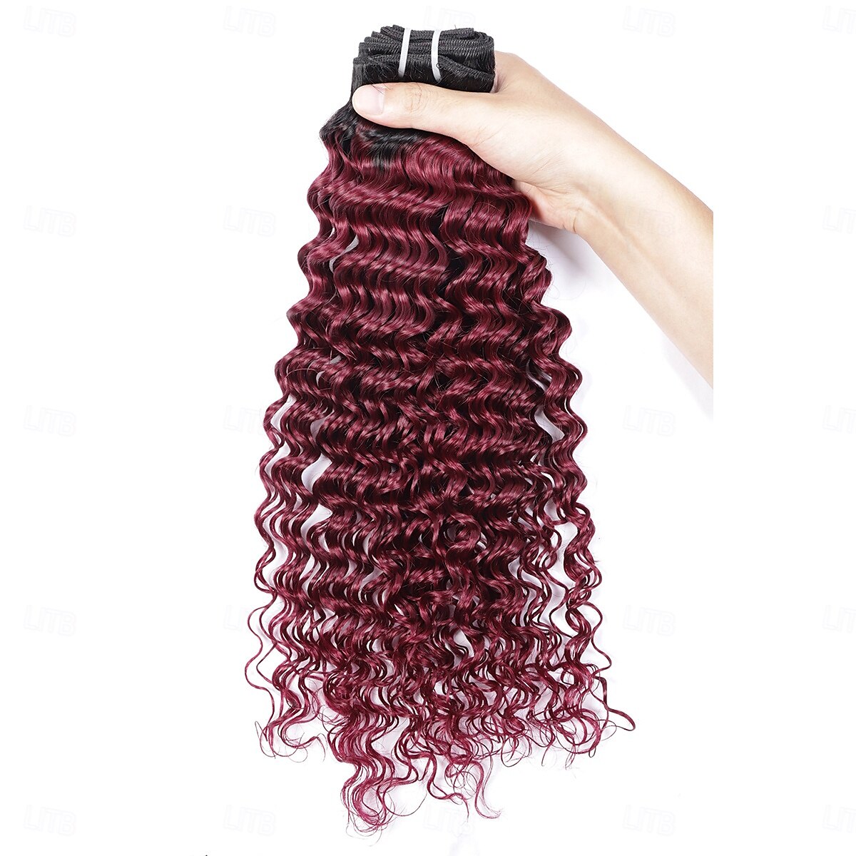 Remy Menschenhaar T1B/99J # bunte 3 Bündel tiefe Welle Menschenhaar 2025 - $207.19 –P5